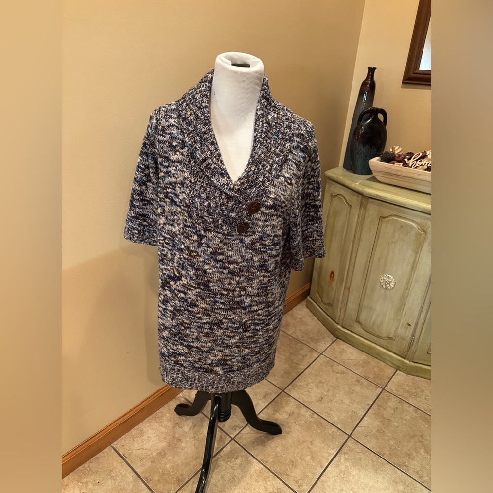 Christopher & Banks Women’s Sweater Cowl Neck Accent Buttons Size XL